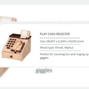 Wooden Cash Register