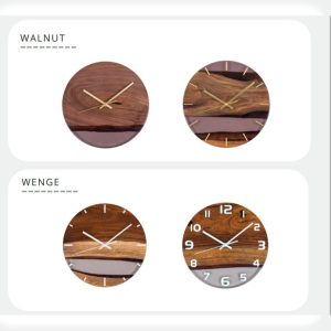 Wooden Wall Clock – Walnut & Wenge Collection