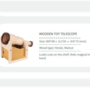 Wooden Toy Telescope