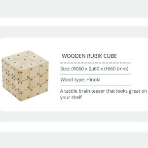 Wooden Rubik Cube Puzzle