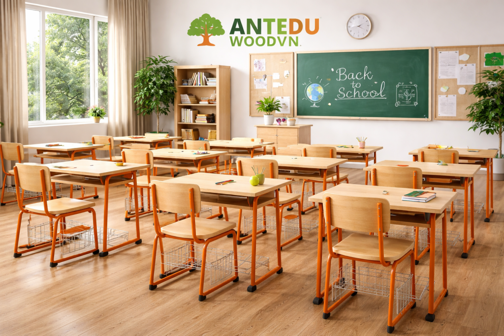 wooden student desk classroom furniture